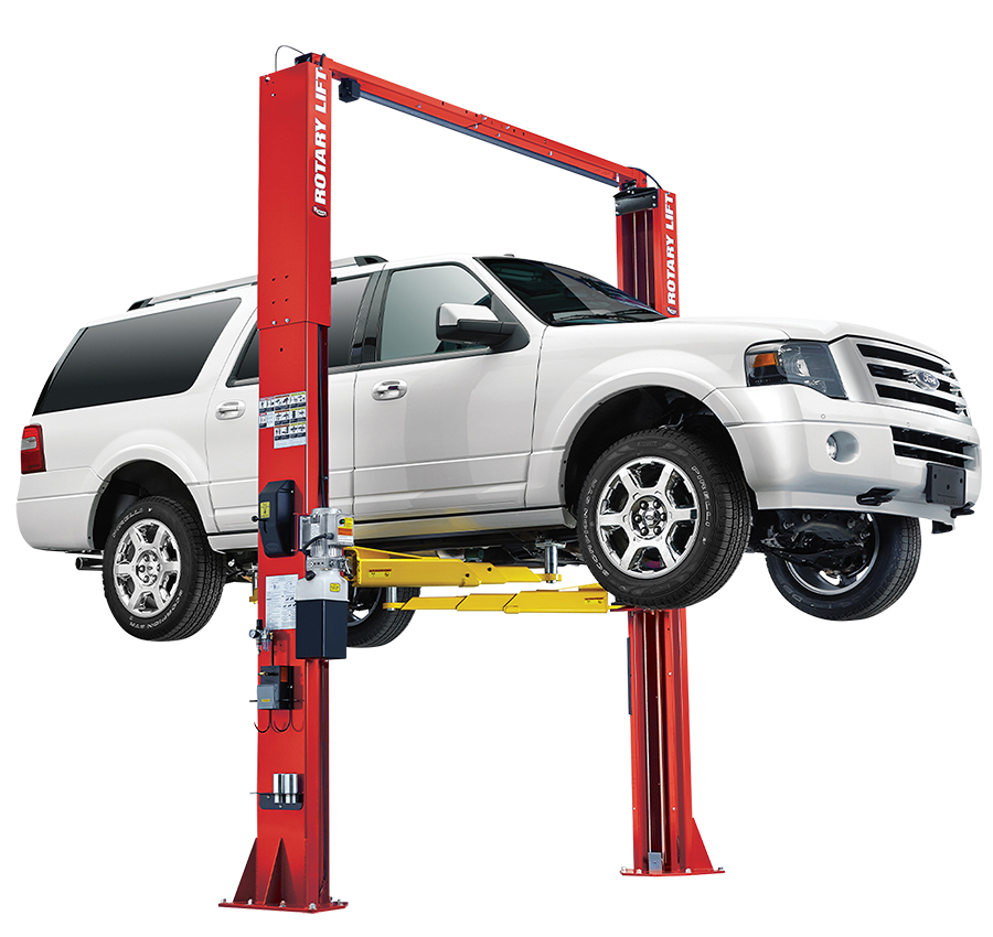 Rotary Two Post Lift w/TA Arms Cap. 12,000lbs Red - Kits